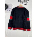 497037  Gucci Oversize cable knit cardigan black