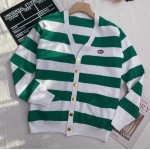 626051 Gucci Striped knit cotton cardigan with GG