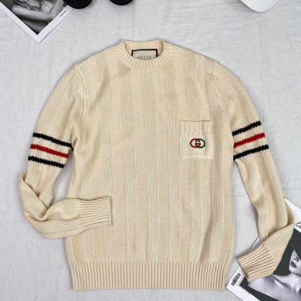 626068 Gucci Knit cotton sweater with Interlocking G