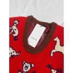 626637 Gucci Hawaii wool cotton vest red