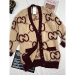 635160 Gucci Reversible GG mohair wool cardigan