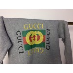 454569 Gucci Cotton sweatshirt with Gucci logo grey