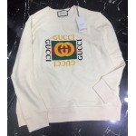 454569 Gucci Cotton sweatshirt with Gucci logo white