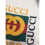 454569 Gucci Cotton sweatshirt with Gucci logo white