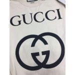 469250 Gucci Oversize sweatshirt with Interlocking G white