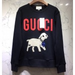 Gucci Oversize sweatshirt with lamb patch 469250 black