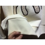 Gucci Oversize sweatshirt with lamb patch 469250 white