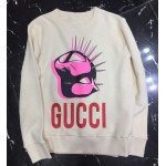 469250 Gucci Cotton Oversized Logo Hoodies white