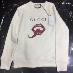 475532 Gucci Mouse Print Cotton Jersey Sweatshirt white