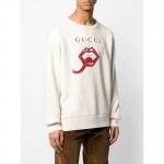 475532 Gucci Mouse Print Cotton Jersey Sweatshirt white