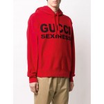 569828 Gucci Sexiness print sweatshirt red