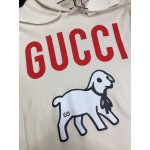 569828 Oversize sweatshirt with Gucci lamb white