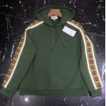 596230 Gucci Cotton jersey hooded sweatshirt green