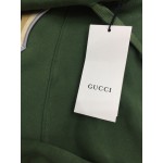 596230 Gucci Cotton jersey hooded sweatshirt green