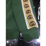 596230 Gucci Cotton jersey hooded sweatshirt green