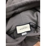 596230 Gucci Cotton jersey hooded sweatshirt grey