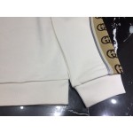 596230 Gucci Cotton jersey hooded sweatshirt white