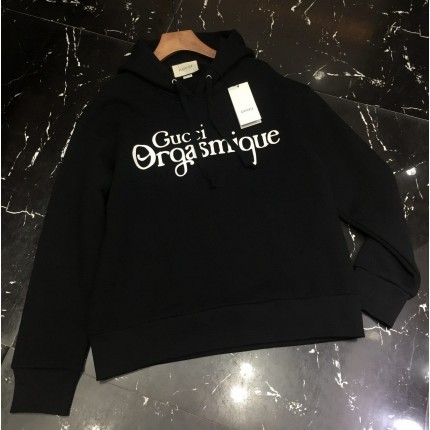 615061 Gucci Orgasmigue print sweatshirt black