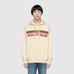 623244 Gucci Boutique print sweatshirt white