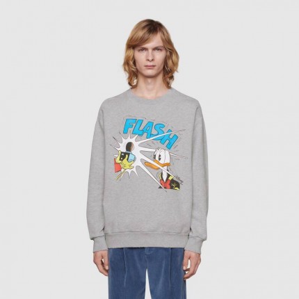 623245 Disney x Gucci Donald Duck sweatshirt grey
