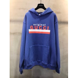 626989 "Original Gucci" print sweatshirt blue