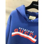 626989 "Original Gucci" print sweatshirt blue