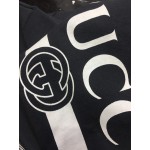 627079 Gucci logo print hooded sweatshirt black