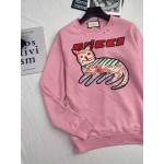 635847 Gucci cat print sweatshirt pink