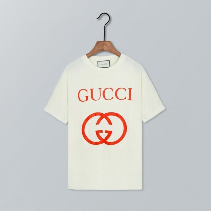 Gucci Oversize T-shirt with Interlocking G White-G 493117