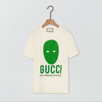 493117 Gucci Manifesto print T-shirt white