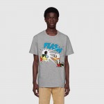 548334 Disney x Gucci Donald Duck print T-shirt grey