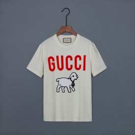 Gucci T-shirt with Gucci lamb white 580762