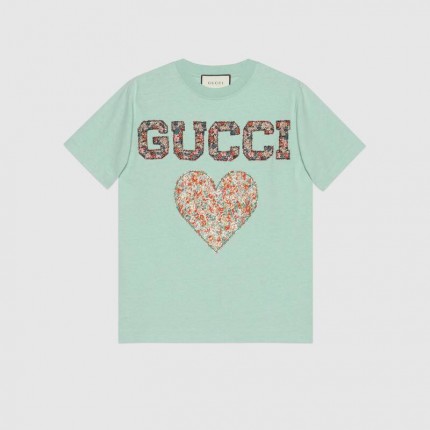 580762 Gucci Liberty T-shirt with patches