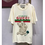 615044 Gucci "Original Gucci" oversize T-shirt with kitten white