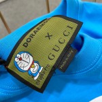 615044 Doraemon x Gucci cotton T-shirt blue