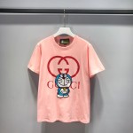 615044 Doraemon x Gucci cotton T-shirt pink