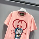 615044 Doraemon x Gucci cotton T-shirt pink