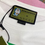 ‎615044 XJDIM Doraemon x Gucci cotton T-shirt Ivory