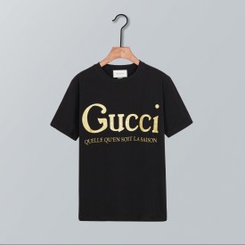 Gucci glitter print T-shirt black 615044