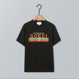 616036 Gucci "Original Gucci" print oversize T-shirt Black