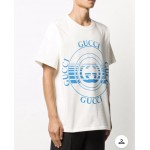 616036 Gucci disk print oversize T-shirt White