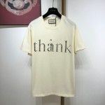 616036 Gucci 'think/thank' print oversize T-shirt