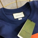 616036 Gucci Interlocking G stripe print T-shirt blue