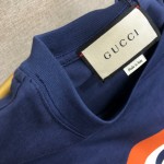 616036 Gucci Interlocking G stripe print T-shirt blue