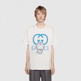 616036 Doraemon x Gucci oversize T-shirt Ivory