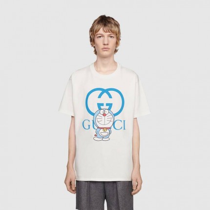 616036 Doraemon x Gucci oversize T-shirt Ivory