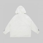 594861 Cotton canvas windbreaker with Gucci label white