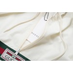 594861 Cotton canvas windbreaker with Gucci label white