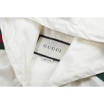 594861 Cotton canvas windbreaker with Gucci label white