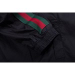 594861 Cotton canvas windbreaker with Gucci label black